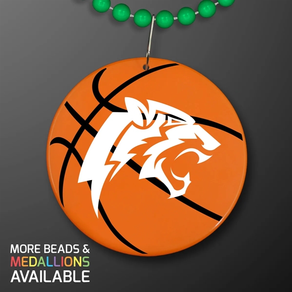 Basketball Medallion on Beads Necklace (NON-Light Up) - Basketball Medallion on Beads Necklace (NON-Light Up) - Image 8 of 21