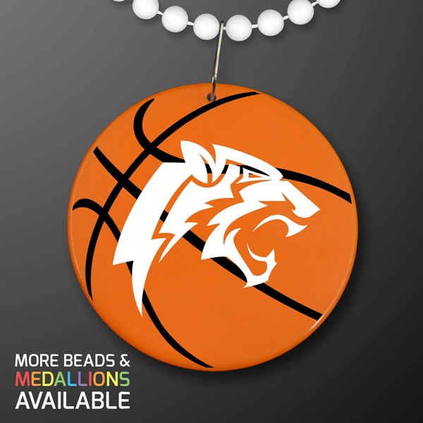 Basketball Medallion on Beads Necklace (NON-Light Up) - Basketball Medallion on Beads Necklace (NON-Light Up) - Image 16 of 21