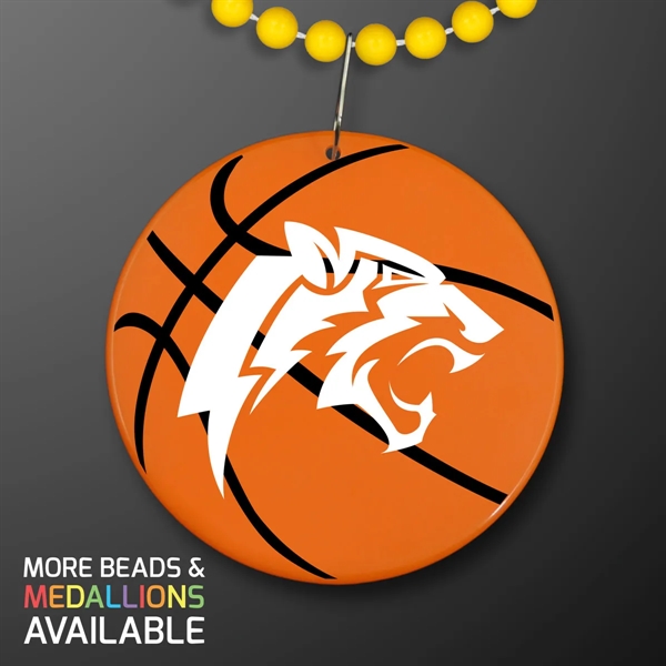 Basketball Medallion on Beads Necklace (NON-Light Up) - Basketball Medallion on Beads Necklace (NON-Light Up) - Image 18 of 21