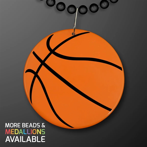 Basketball Medallion on Beads Necklace (NON-Light Up) - Basketball Medallion on Beads Necklace (NON-Light Up) - Image 5 of 21