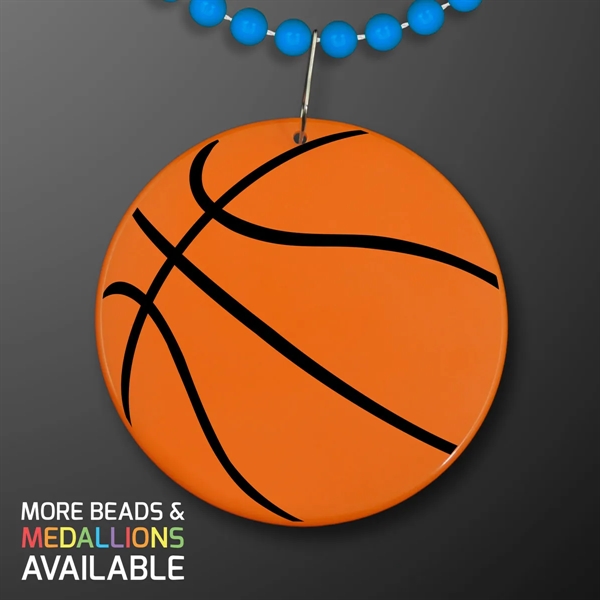 Basketball Medallion on Beads Necklace (NON-Light Up) - Basketball Medallion on Beads Necklace (NON-Light Up) - Image 7 of 21