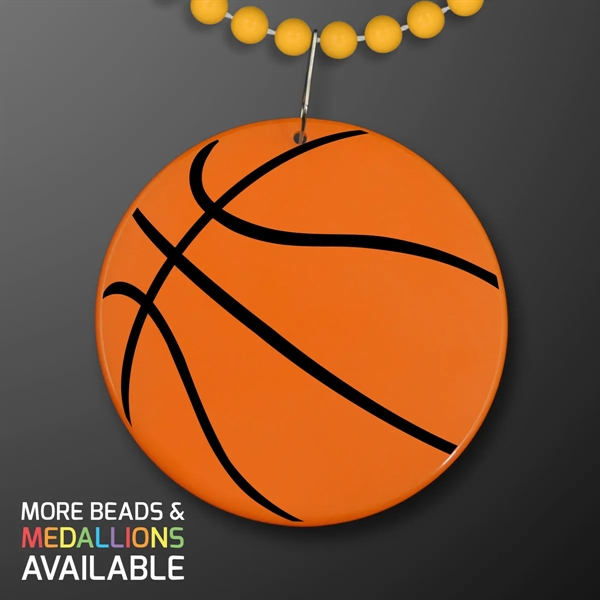 Basketball Medallion on Beads Necklace (NON-Light Up) - Basketball Medallion on Beads Necklace (NON-Light Up) - Image 21 of 21