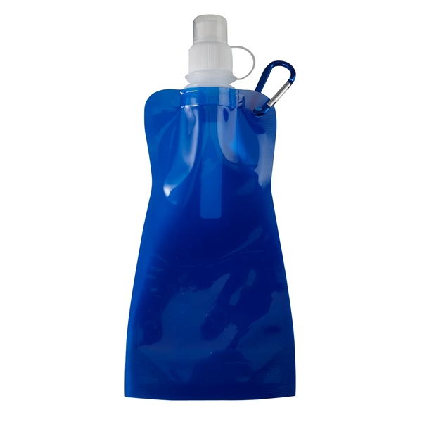 16 oz Collapsible Water Bottle with Carabiner - 16 oz Collapsible Water Bottle with Carabiner - Image 4 of 7