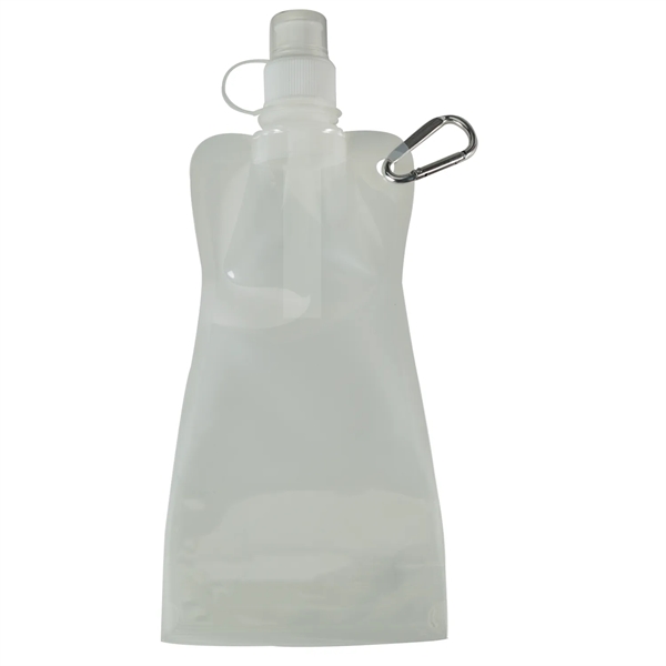 16 oz Collapsible Water Bottle with Carabiner - 16 oz Collapsible Water Bottle with Carabiner - Image 5 of 7