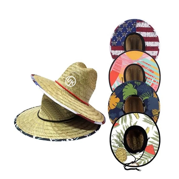 Straw Hat With Custom Patch - Straw Hat With Custom Patch - Image 0 of 3