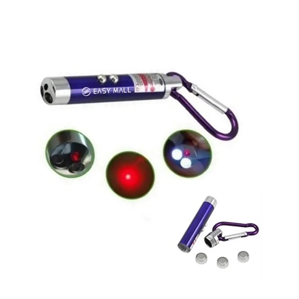 3 In 1 Laser Led Light Key Chain - 3 In 1 Laser Led Light Key Chain - Image 1 of 3