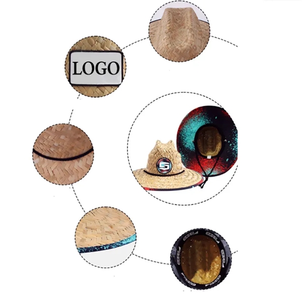 Straw Hat With Custom Patch - Straw Hat With Custom Patch - Image 3 of 3