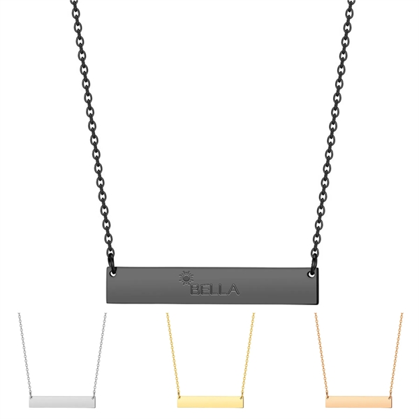 Steel Stainless Bar Necklace - Steel Stainless Bar Necklace - Image 0 of 5