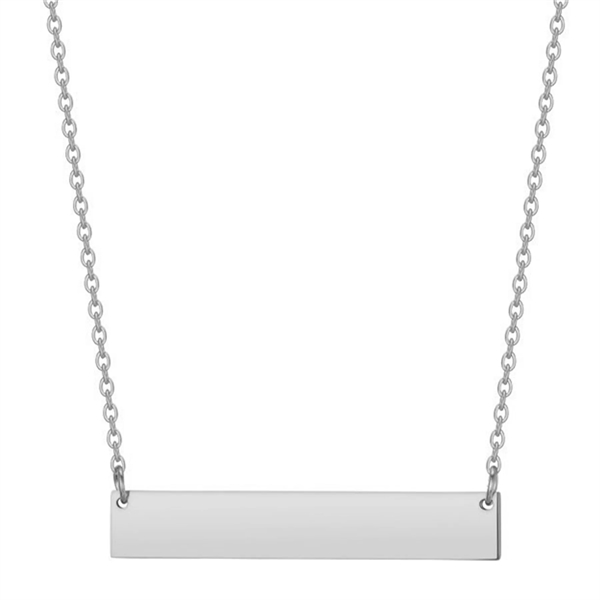 Steel Stainless Bar Necklace - Steel Stainless Bar Necklace - Image 4 of 5