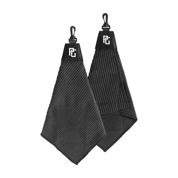 Tri-Fold Waffle Towel with Clip - Tri-Fold Waffle Towel with Clip - Image 1 of 3