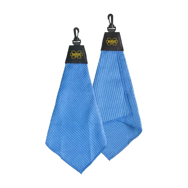 Tri-Fold Waffle Towel with Clip - Tri-Fold Waffle Towel with Clip - Image 2 of 3