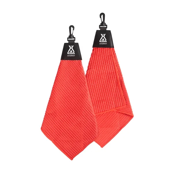 Tri-Fold Waffle Towel with Clip - Tri-Fold Waffle Towel with Clip - Image 3 of 3