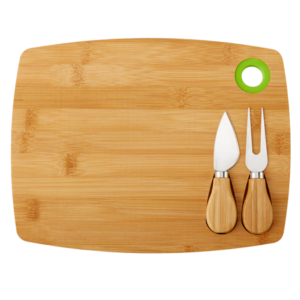 Bamboo Cheese Board Charcuterie Set - Bamboo Cheese Board Charcuterie Set - Image 7 of 9