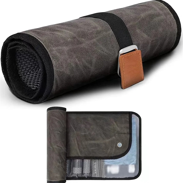 Custom Compact Toiletry Bag for Men with All-Over Printing - Custom Compact Toiletry Bag for Men with All-Over Printing - Image 6 of 7