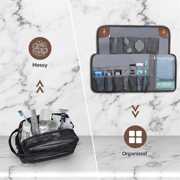 Custom Compact Toiletry Bag for Men with All-Over Printing - Custom Compact Toiletry Bag for Men with All-Over Printing - Image 7 of 7