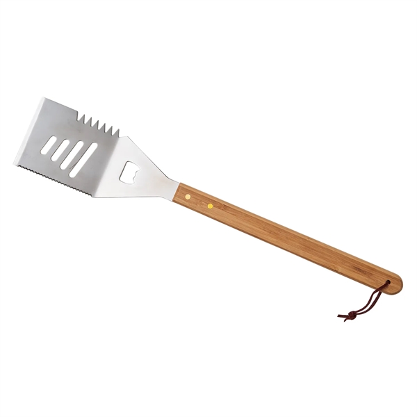 Multifunction Bamboo BBQ Spatula Tool - Multifunction Bamboo BBQ Spatula Tool - Image 2 of 2