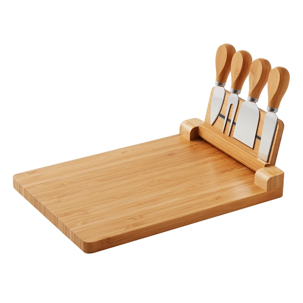 5 Piece Magnetic Bamboo Cheese Board Charcuteri Set - 5 Piece Magnetic Bamboo Cheese Board Charcuteri Set - Image 5 of 6