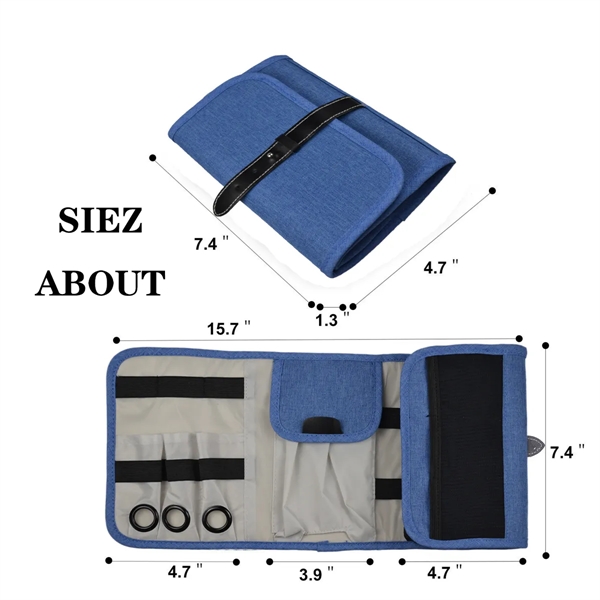 Custom Portable Compact Travel Electronics Organizer Bag - Custom Portable Compact Travel Electronics Organizer Bag - Image 1 of 4