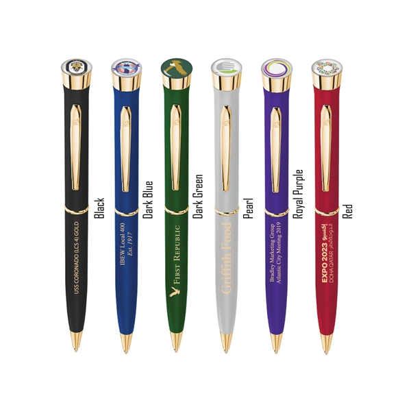 Colour - USA Dome Matte Finish Ballpoint Gold - Colour - USA Dome Matte Finish Ballpoint Gold - Image 0 of 7