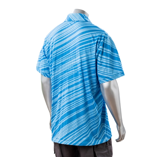100% Cotton Full Color Reactive Digital Print Men's Polo - 100% Cotton Full Color Reactive Digital Print Men's Polo - Image 3 of 3