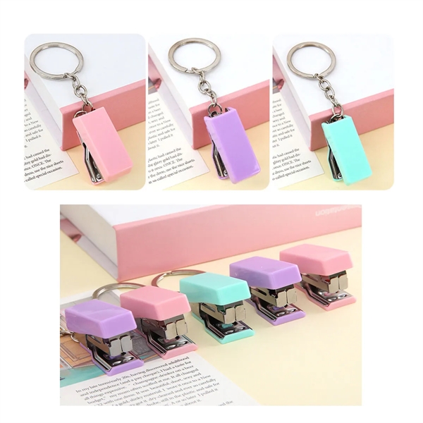 5 Sets Handheld Mini Cute Colorful Desk Keychain Stapler - 5 Sets Handheld Mini Cute Colorful Desk Keychain Stapler - Image 4 of 4