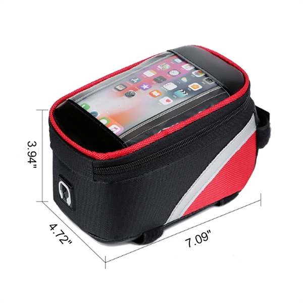 Waterproof Oxford Cloth Touch Screen Bicycle Handlebar Bag - Waterproof Oxford Cloth Touch Screen Bicycle Handlebar Bag - Image 1 of 4