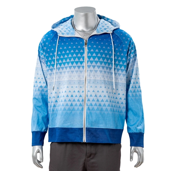 Full Color Reactive Digital Print Zipper Hoodie w/ Pocket - Full Color Reactive Digital Print Zipper Hoodie w/ Pocket - Image 0 of 3