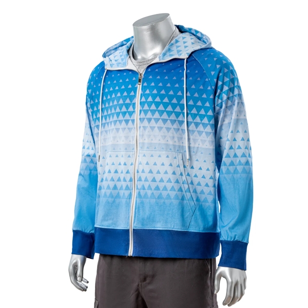 Full Color Reactive Digital Print Zipper Hoodie w/ Pocket - Full Color Reactive Digital Print Zipper Hoodie w/ Pocket - Image 1 of 3