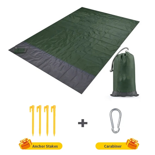 Portable Picnic Blanket Camping Beach Mat Set - Portable Picnic Blanket Camping Beach Mat Set - Image 1 of 2