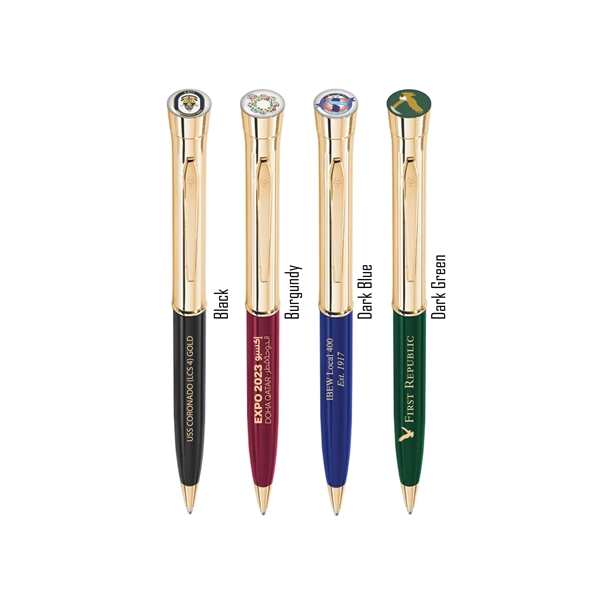 Monogram - USA Dome Ballpoint Gloss with Gold - Monogram - USA Dome Ballpoint Gloss with Gold - Image 0 of 4