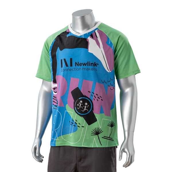 100% Cotton Full Color Pigmented Print Men's Raglan T-Shirt - 100% Cotton Full Color Pigmented Print Men's Raglan T-Shirt - Image 1 of 3