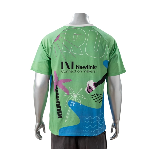 100% Cotton Full Color Pigmented Print Men's Raglan T-Shirt - 100% Cotton Full Color Pigmented Print Men's Raglan T-Shirt - Image 2 of 3