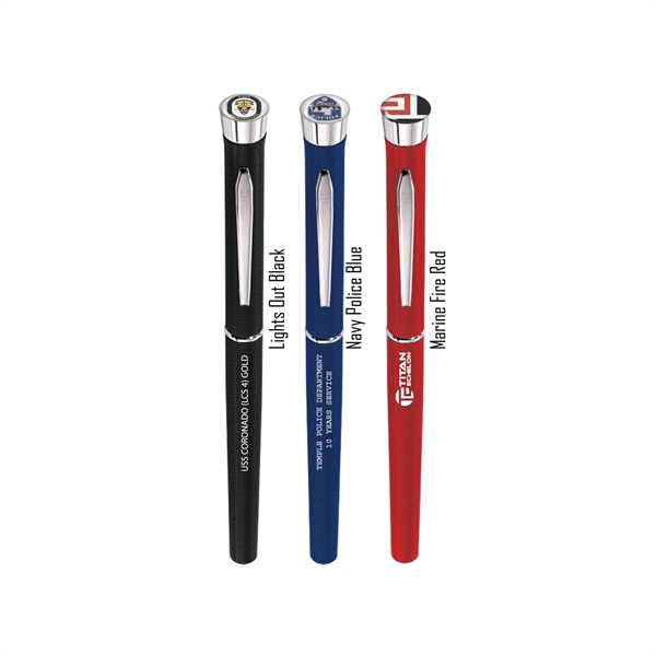 Tactical - USA DomeTextured Finish chrome Rollerball - Tactical - USA DomeTextured Finish chrome Rollerball - Image 0 of 3