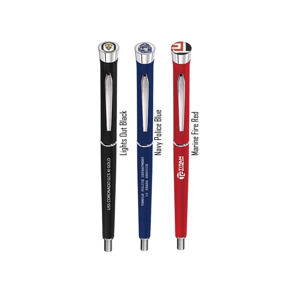Tactical - USA DomeTextured Finish Chrome Pencil - Tactical - USA DomeTextured Finish Chrome Pencil - Image 0 of 3