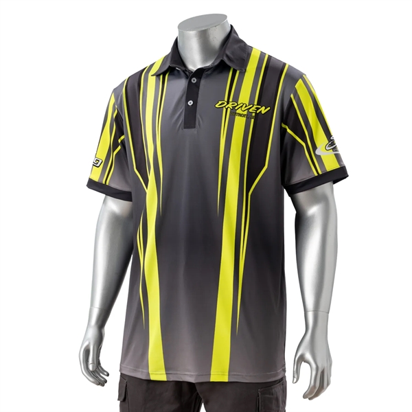 75D Milk Silk Fluorescent Digital Print Men's Polo - 5.3 oz - 75D Milk Silk Fluorescent Digital Print Men's Polo - 5.3 oz - Image 7 of 8