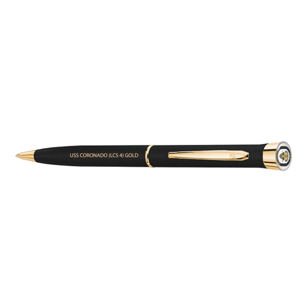 Tactical - USA Made Logo Dome Textured Finish Ballpoint Gold - Tactical - USA Made Logo Dome Textured Finish Ballpoint Gold - Image 1 of 3