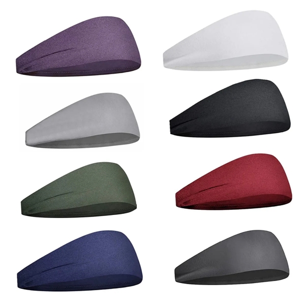 5 Pack High Elasticity Moisture Wicking Sports Headbands - 5 Pack High Elasticity Moisture Wicking Sports Headbands - Image 4 of 4