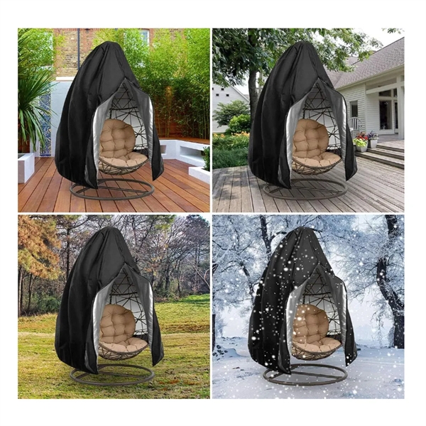 Oxford Fabric Waterproof Outdoor Hanging Egg Chair Cover - Oxford Fabric Waterproof Outdoor Hanging Egg Chair Cover - Image 3 of 4