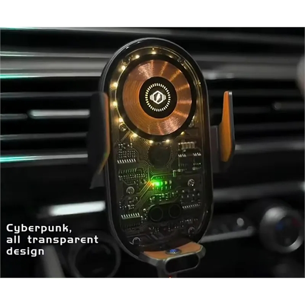 15W Wireless Car Charger Auto-Clamping Phone Holder - 15W Wireless Car Charger Auto-Clamping Phone Holder - Image 5 of 5