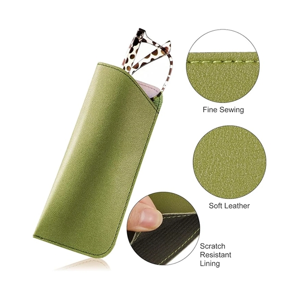 Soft Leather Eyeglass Cases Sunglasses Pouch - Soft Leather Eyeglass Cases Sunglasses Pouch - Image 1 of 3