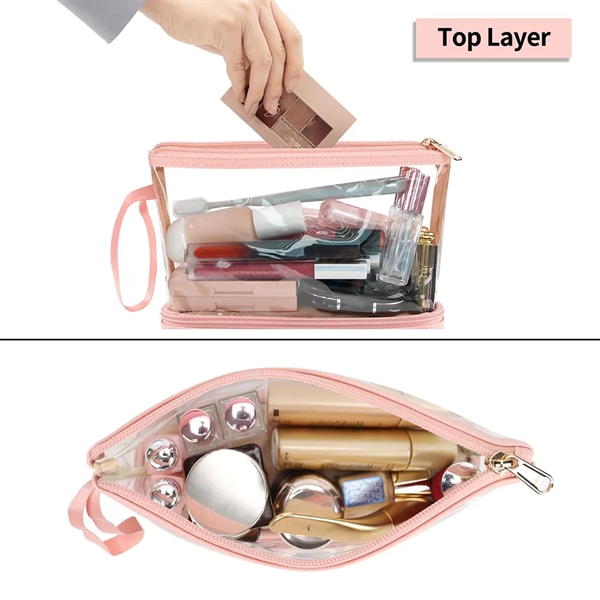 Waterproof Clear Makeup Toiletry Bag for Travel - Waterproof Clear Makeup Toiletry Bag for Travel - Image 2 of 3