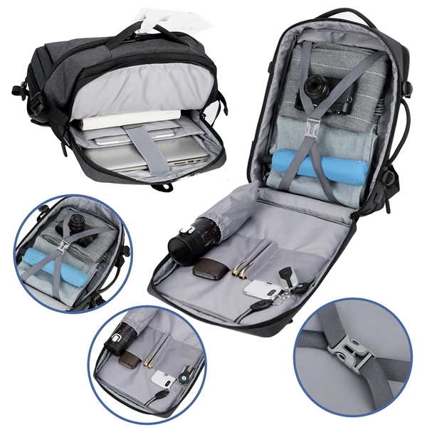 29 L Large Expandable Waterproof Business Travel Backpack - 29 L Large Expandable Waterproof Business Travel Backpack - Image 2 of 6