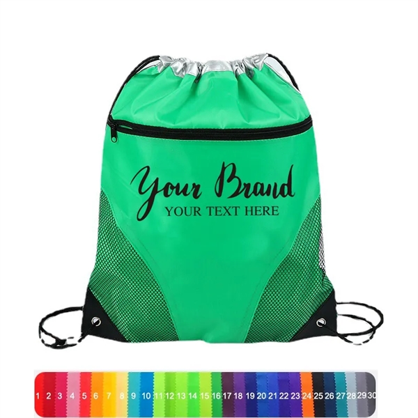 Mesh Drawstring Backpack - Mesh Drawstring Backpack - Image 0 of 3
