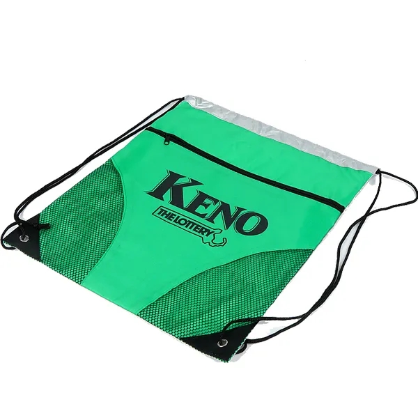 Mesh Drawstring Backpack - Mesh Drawstring Backpack - Image 2 of 3
