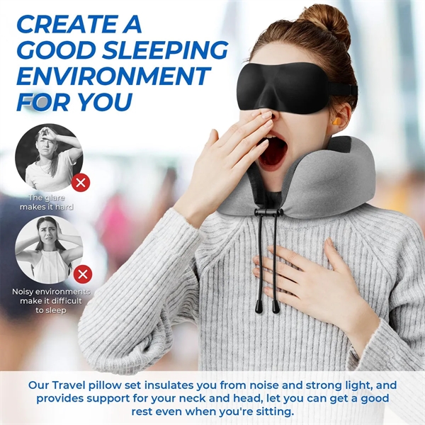 Travel Pillows with Eye Mask for Sleeping Airplane - Travel Pillows with Eye Mask for Sleeping Airplane - Image 2 of 4
