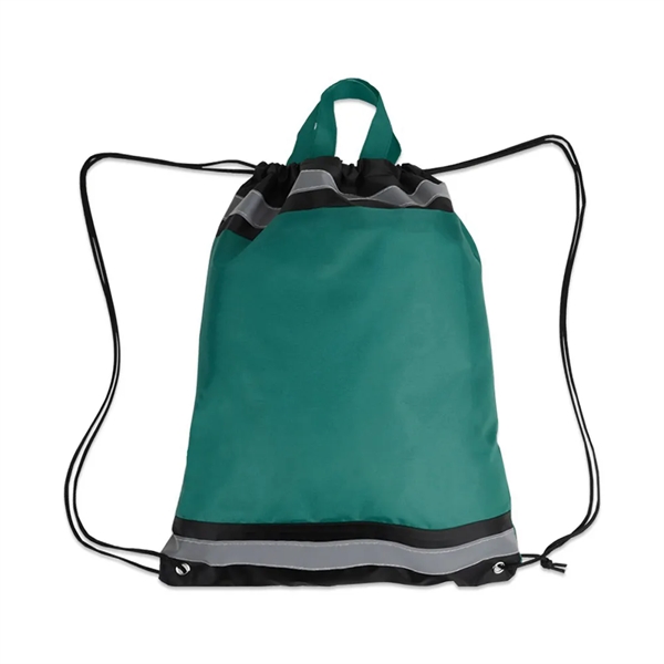 Polyester Reflective Drawstring Bag - Polyester Reflective Drawstring Bag - Image 2 of 8