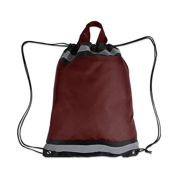 Polyester Reflective Drawstring Bag - Polyester Reflective Drawstring Bag - Image 3 of 8