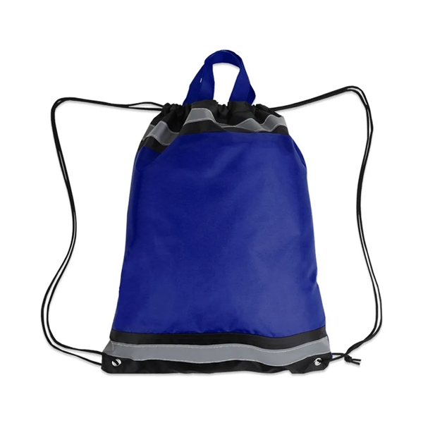Polyester Reflective Drawstring Bag - Polyester Reflective Drawstring Bag - Image 4 of 8