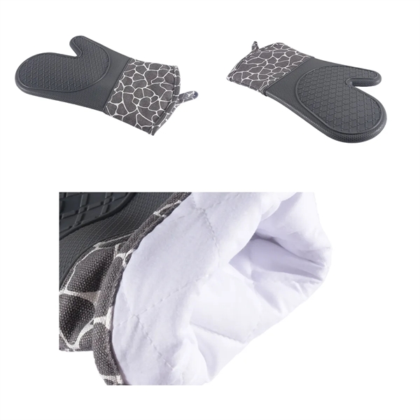 Soft Anti Slip Solid Silicone Oven Mitts And Pot Holders Set - Soft Anti Slip Solid Silicone Oven Mitts And Pot Holders Set - Image 2 of 3