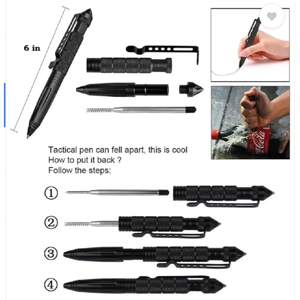 5 Pack Multifunctional Tungsten Steel Military Tactical Pen - 5 Pack Multifunctional Tungsten Steel Military Tactical Pen - Image 2 of 4